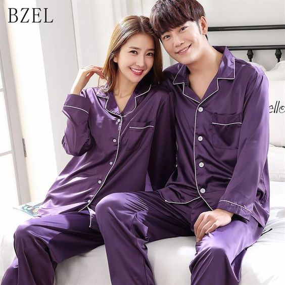 Luxury Silk Couple Pajama Set