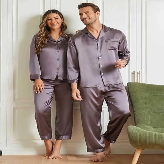 Luxury Silk Couple Pajama Set