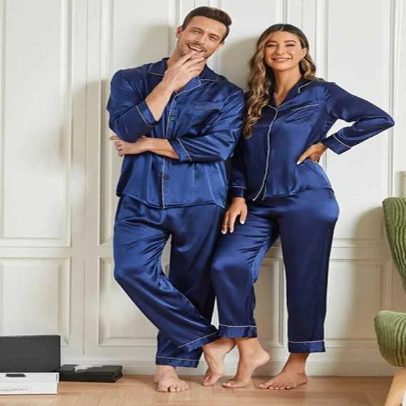 Luxury Silk Couple Pajama Set