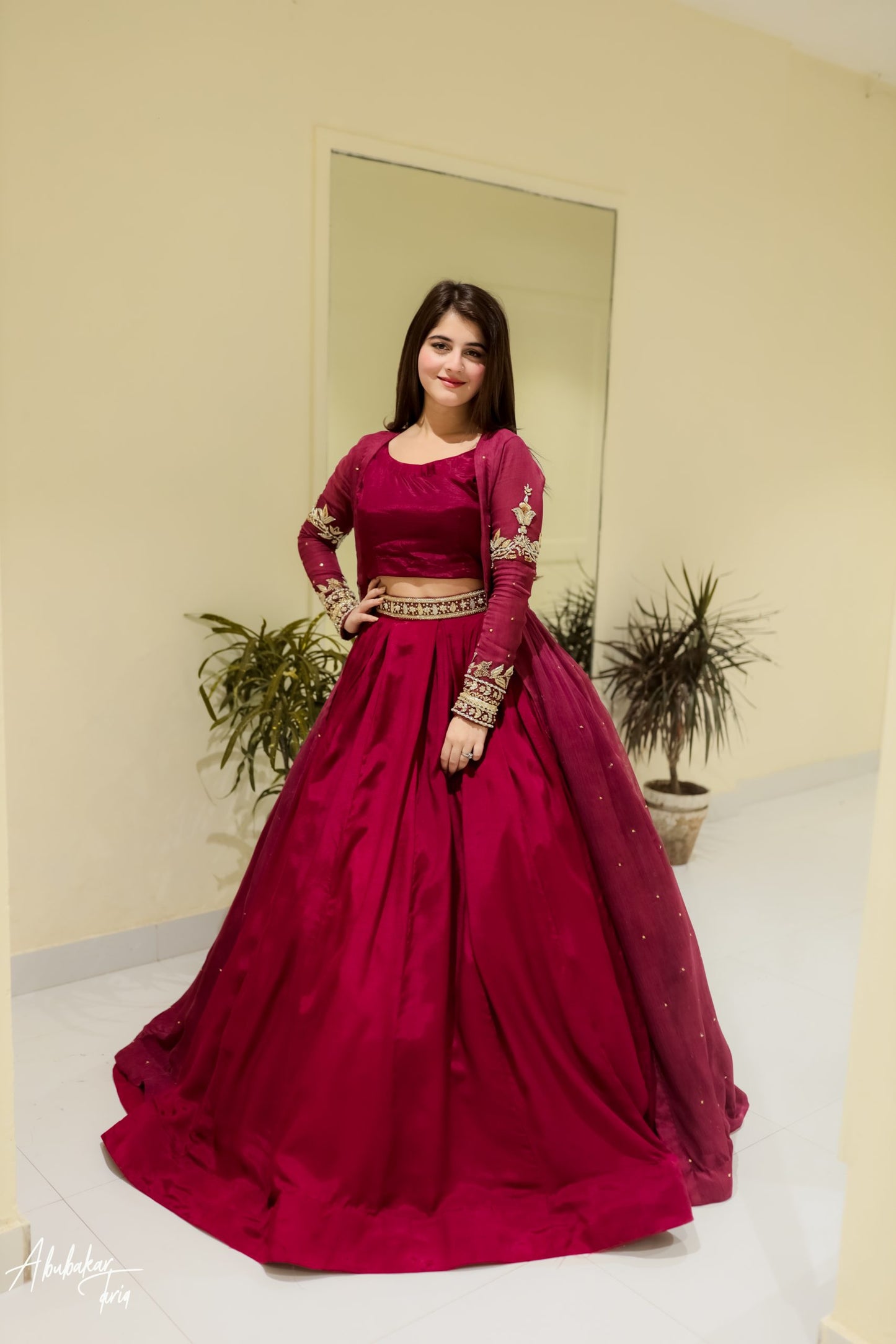 LEHENGA CHOLI WITH HAND EMBELLISHED COAT 4 PC SET